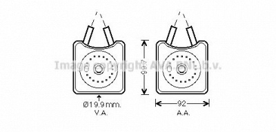 AVA QUALITY COOLING vw3215 -  масляный радиатор, двигательное масло